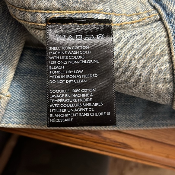 Stars and Stripes Distressed Standard Cloth Denim Vest - Picture 3 of 5